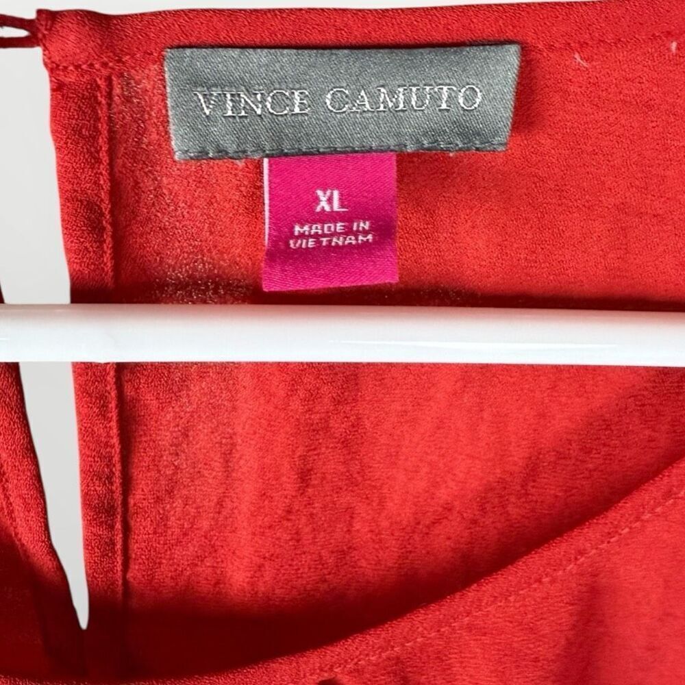 VINCE CAMUTO Red Split Flutter Sleeve Blouse | XL - image 4